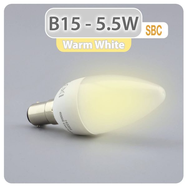 B15 LED Candle Bulb 5.5W warm white 31124 01 1