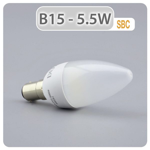 B15 LED Candle Bulb 5.5W warm white 31124 Dimensions 1