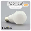 Ledlam B22 600BP 7W LED Bulb Cool White 30289 1