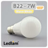 Ledlam B22 600BP 7W LED Bulb Warm White 30287 1