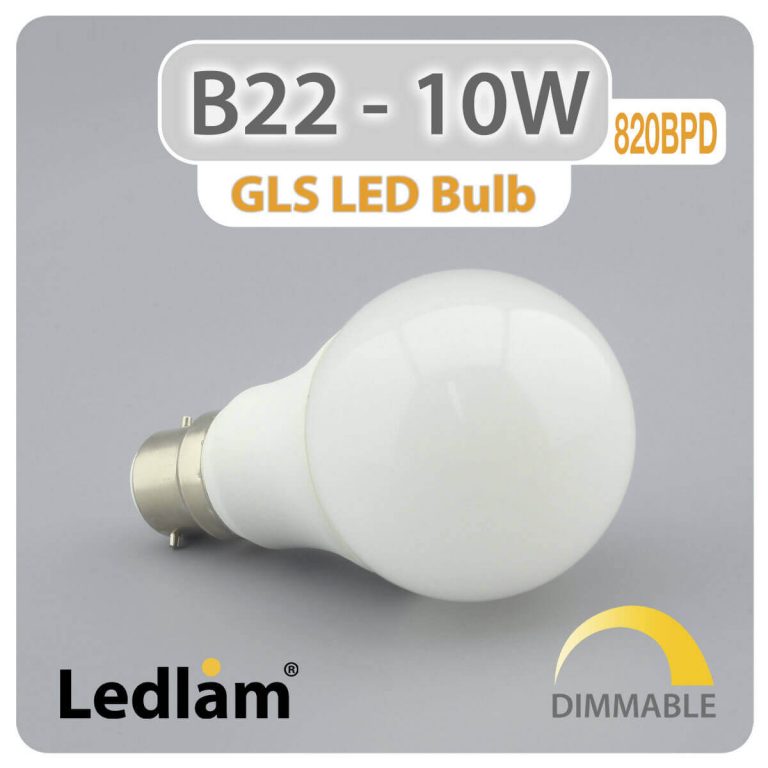 Ledlam B22 LED Bulb 10W 820BPD dimmable 01 1