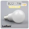Ledlam B22 LED Bulb 7W 610BP Warm White 30961 1