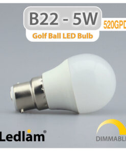 Ledlam B22 LED Golf Ball Bulb 5W 520GPD dimmable 02 1