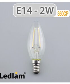 Ledlam E14 350CP 2W LED Filament Candle Bulb 02 1