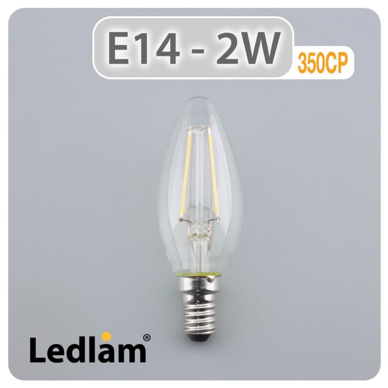 Ledlam E14 350CP 2W LED Filament Candle Bulb 01 1