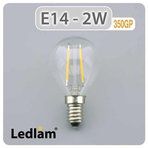 Ledlam E14 350GP 2W LED Filament Golf Ball Bulb 02 1