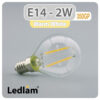 Ledlam E14 350GP 2W LED Filament Golf Ball Bulb Warm White 30635 1