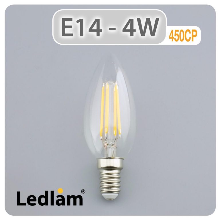 Ledlam E14 450CP 4W LED Filament Candle Bulb 01 1