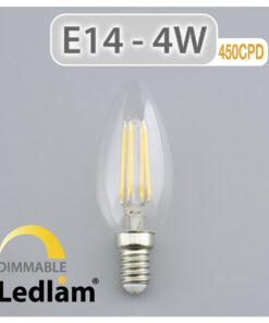 Ledlam E14 450CPD 4W LED Filament Candle Bulb dimmable 02 1