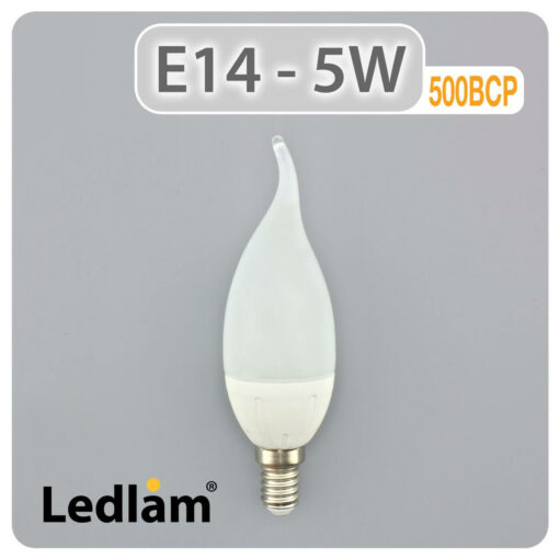 Ledlam E14 500BCP 5W LED Bent Candle Bulb 02 1