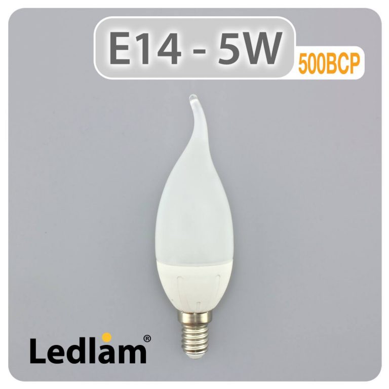 Ledlam E14 500BCP 5W LED Bent Candle Bulb 01 1