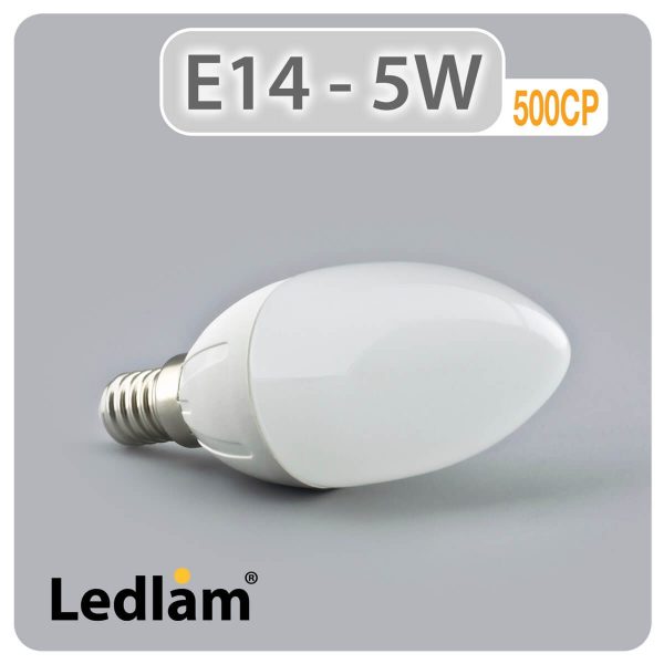 Ledlam E14 500CP 5W LED Candle Bulb 01 1
