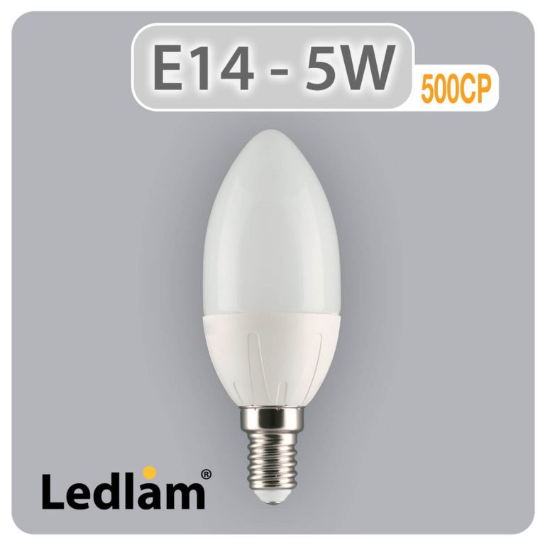 Ledlam E14 500CP 5W LED Candle Bulb 01 1