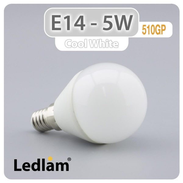 Ledlam E14 LED Golf Ball Bulb 5W 510GP Cool White 30970 1