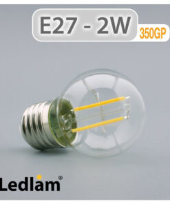 Ledlam E27 350GP 2W LED Filament Golf Ball Bulb 01 1