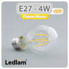 Ledlam E27 450BP 4W LED Filament Bulb Flame Warm 30424 1