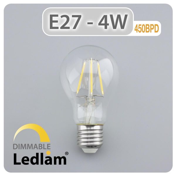 Ledlam E27 450BPD 4W LED Filament Bulb dimmable 02 1