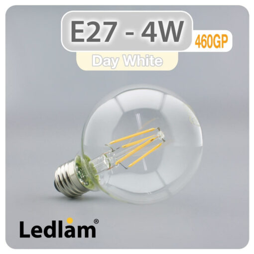 Ledlam E27 460GP 4W G95 LED Filament Bulb Day White 30643 1