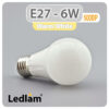 Ledlam E27 500BP 6W LED Bulb Warm White 30328 1
