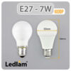 Ledlam E27 600BP 7W LED Bulb Dimensions 1
