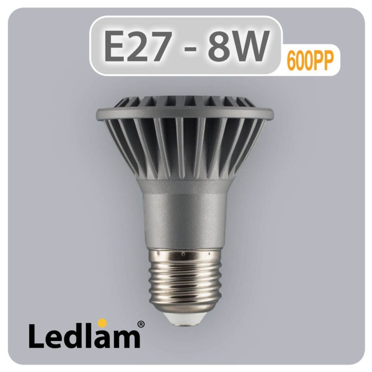 Ledlam E27 600PP 8W LED PAR20 Reflector Bulb 01 1
