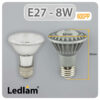 Ledlam E27 600PP 8W LED PAR20 Reflector Bulb Dimensions 1