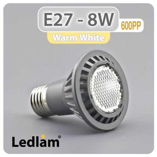 Ledlam E27 600PP 8W LED PAR20 Reflector Bulb Warm White 30319 1