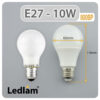 Ledlam E27 800BP 10W LED Bulb Dimensions 1