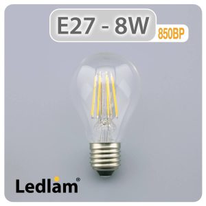 Ledlam E27 850BP 8W LED Filament Bulb 02 1