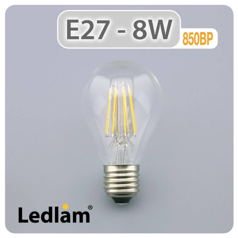 Ledlam E27 850BP 8W LED Filament Bulb 01 1
