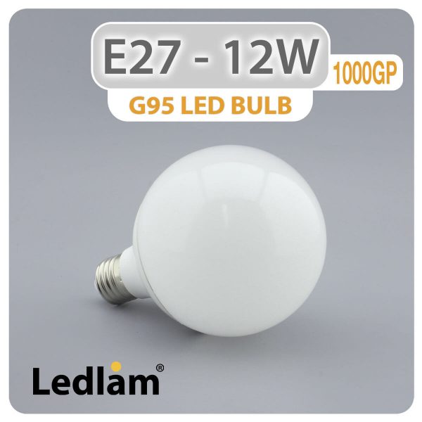 Ledlam E27 G95 LED Globe Bulb 12W 1000GP 01 1