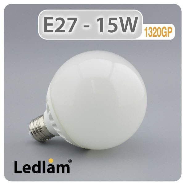 Ledlam E27 G95 LED Globe Bulb 15W 1320GP 01 1