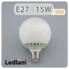 Ledlam E27 G95 LED Globe Bulb 15W 1320GP 02 1