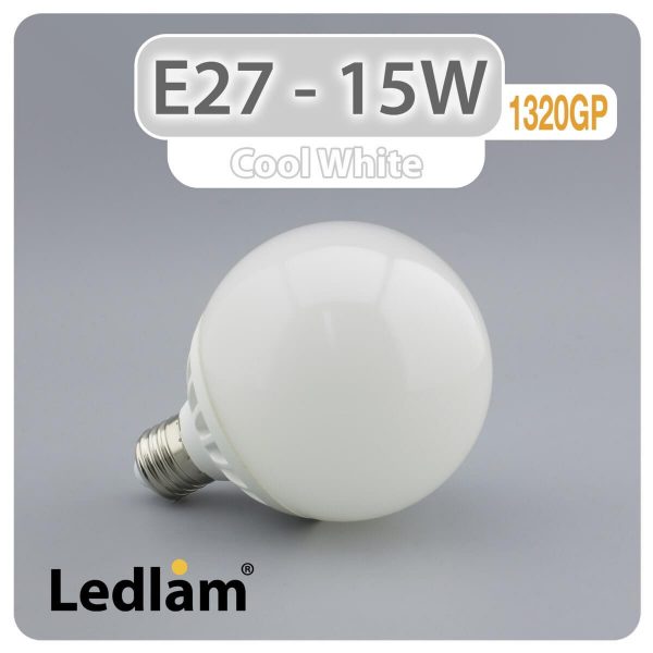 Ledlam E27 G95 LED Globe Bulb 15W 1320GP Cool White 31024 1