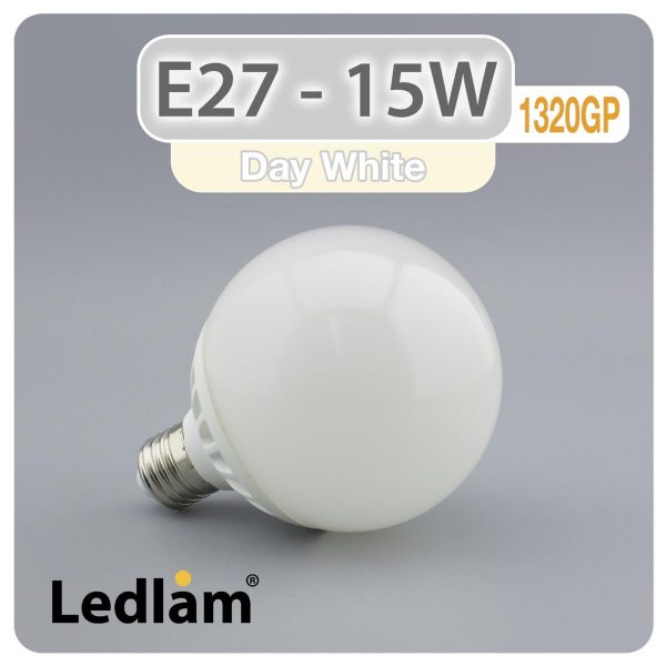 Ledlam E27 G95 LED Globe Bulb 15W 1320GP Day White 31023 1