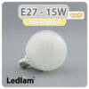 Ledlam E27 G95 LED Globe Bulb 15W 1320GP Warm White 30718 1