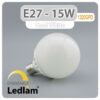 Ledlam E27 G95 LED Globe Bulb 15W 1320GPD dimmable Cool White 31022 1