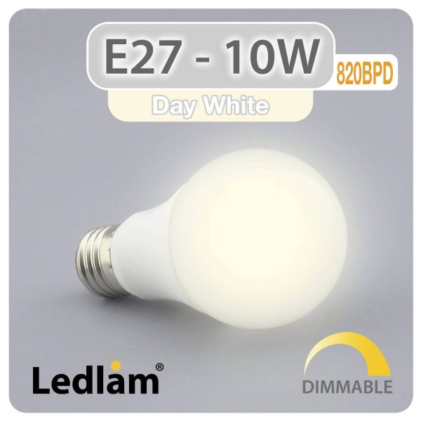 Ledlam E27 LED Bulb 10W 820BPD dimmable Day White 31248 1