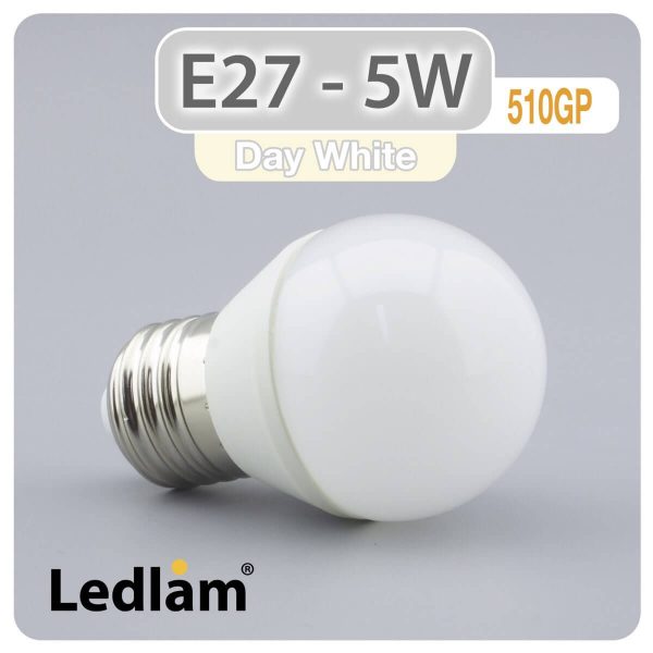 Ledlam E27 LED Golf Ball Bulb 5W 510GP Day White 30972 1