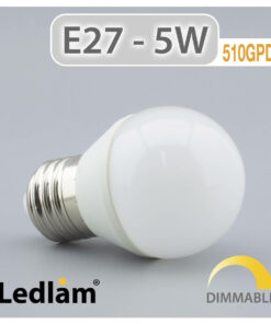 Ledlam E27 LED Golf Ball Bulb 5W 510GPD dimmable 01 1