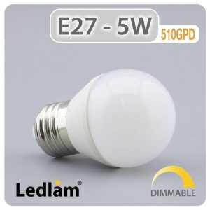 Ledlam E27 LED Golf Ball Bulb 5W 510GPD dimmable 01 1