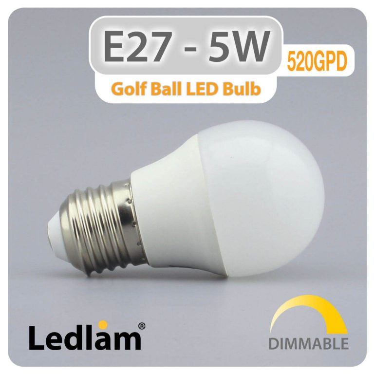 Ledlam E27 LED Golf Ball Bulb 5W 520GPD dimmable 01 1