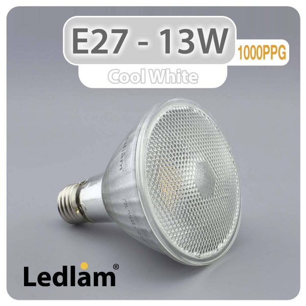 Ledlam E27 PAR30 LED Reflector Bulb 13W 1000PPG Cool White 30997 1