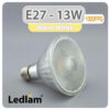 Ledlam E27 PAR30 LED Reflector Bulb 13W 1000PPG Warm White 30995 1