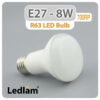 Ledlam E27 R63 LED Reflector Bulb 8W 700RP 01 1