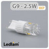 Ledlam G9 LED Capsule Bulb 2.5W 350CP 01 1