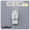 Ledlam G9 LED Capsule Bulb 2.5W 350CP 02 1
