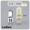 Ledlam G9 LED Capsule Bulb 4W 510CP Dimensions 1