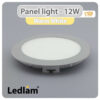 Ledlam LED Panel Light 12W Round 17RP silver Warm White 30558