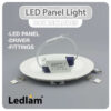 Ledlam LED Panel Light 12W Round 17RPD silver dimmable 02